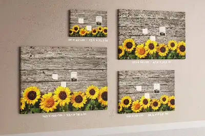 Pinnwand mit Sonnenblumenmotiv
