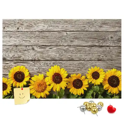 Pinnwand mit Sonnenblumenmotiv