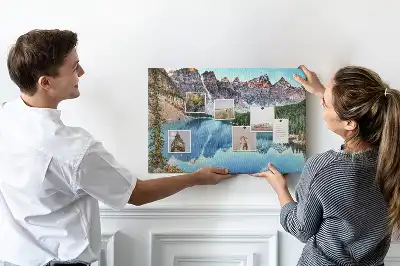 Bedruckte Korkplatte Felsige Berglandschaft