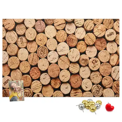 Pinnwand Holzkorken Wein