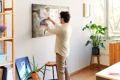 Bedruckte Korkplatte mit Weltkarte als Panorama