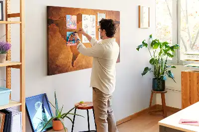 Pinnwand Große Weltkarte
