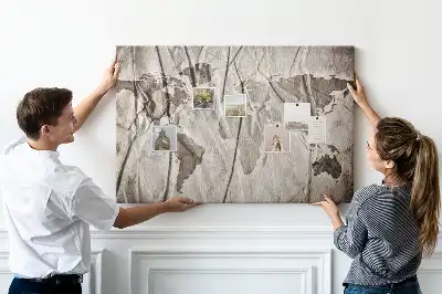 Kork Pinnwand Weltkarte Muster