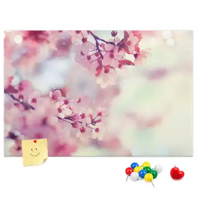 Bedruckte Korkplatte Blumen Frühling
