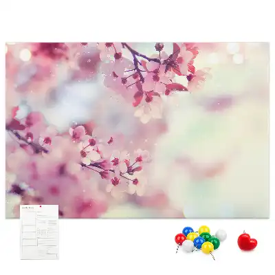 Bedruckte Korkplatte Blumen Frühling