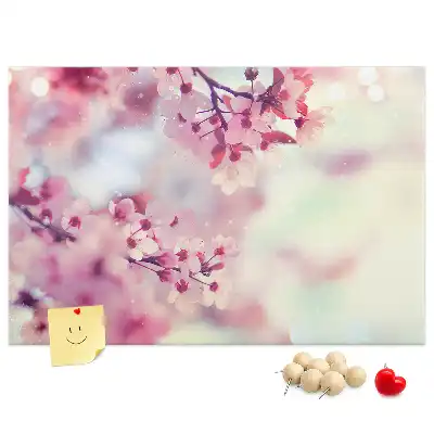 Bedruckte Korkplatte Blumen Frühling
