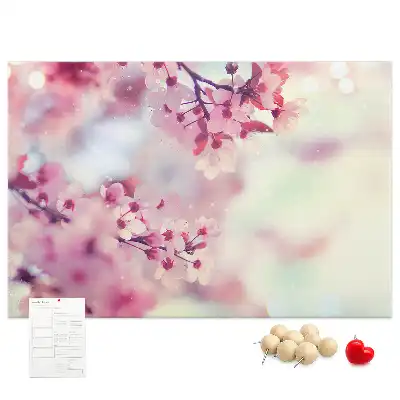 Bedruckte Korkplatte Blumen Frühling