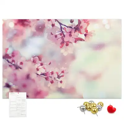 Bedruckte Korkplatte Blumen Frühling