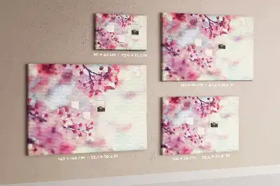 Bedruckte Korkplatte Blumen Frühling