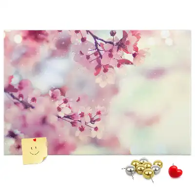 Bedruckte Korkplatte Blumen Frühling
