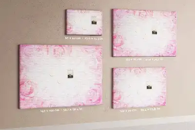 Kork-Pinnwand mit abstraktem Rosen-Motiv