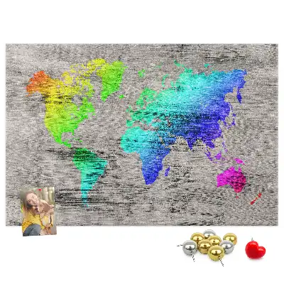 Bilder-Korktafel Universelle Weltkarte