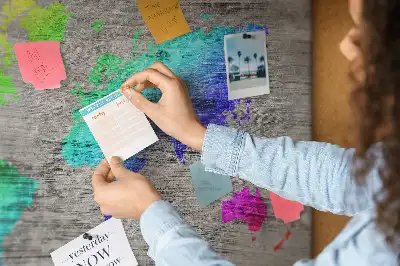 Bilder-Korktafel Universelle Weltkarte