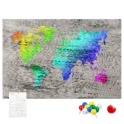 Bilder-Korktafel Universelle Weltkarte