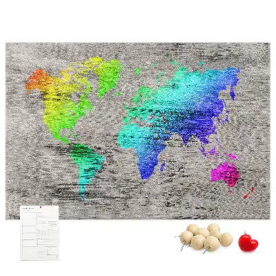 Bilder-Korktafel Universelle Weltkarte