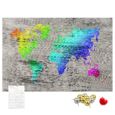 Bilder-Korktafel Universelle Weltkarte