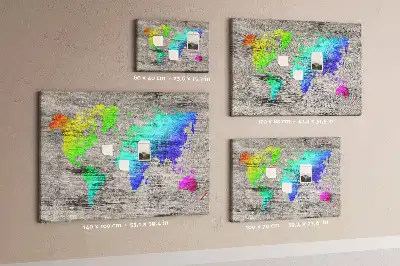 Bilder-Korktafel Universelle Weltkarte