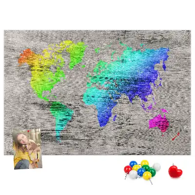Bilder-Korktafel Universelle Weltkarte