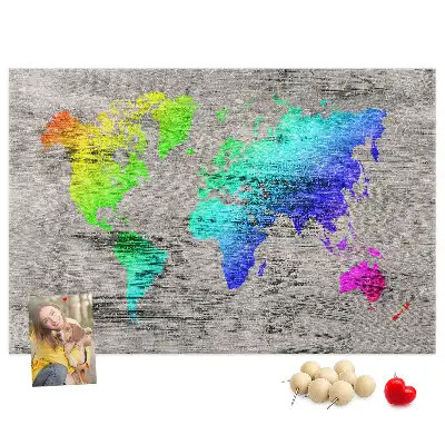 Bilder-Korktafel Universelle Weltkarte