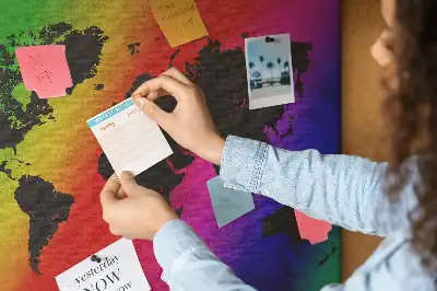 Bedruckte Korkplatte Weltkarte fürs Büro
