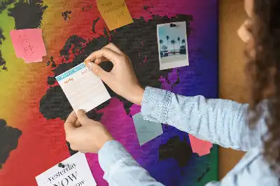Bedruckte Korkplatte Weltkarte fürs Büro