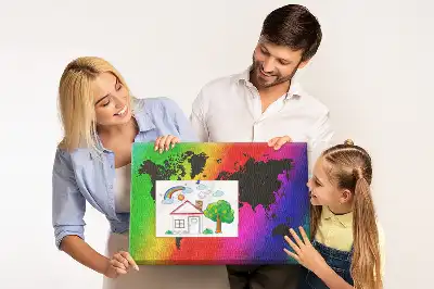Bedruckte Korkplatte Weltkarte fürs Büro