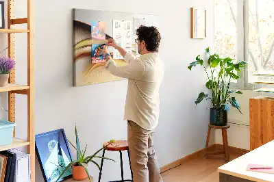 Kork Pinnwand Abstraktion Welle