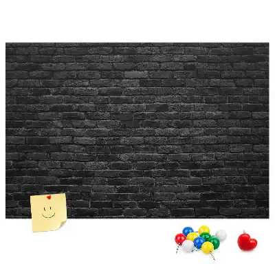 Bilder-Korktafel Dunkle Ziegelwand