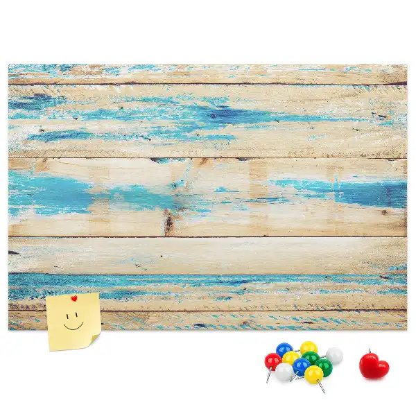 Korktafel mit Motiv Zerkratztes Holz