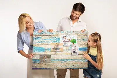Korktafel mit Motiv Zerkratztes Holz