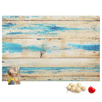 Korktafel mit Motiv Zerkratztes Holz