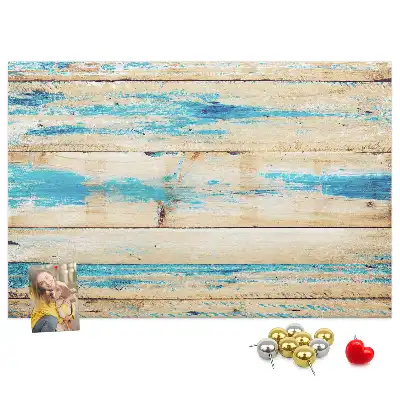 Korktafel mit Motiv Zerkratztes Holz