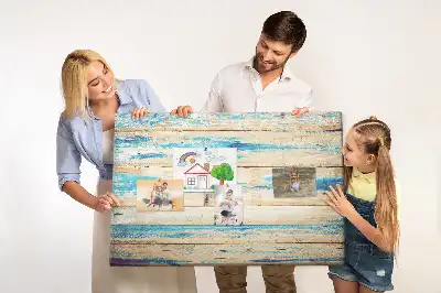 Korktafel mit Motiv Zerkratztes Holz