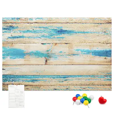 Korktafel mit Motiv Zerkratztes Holz