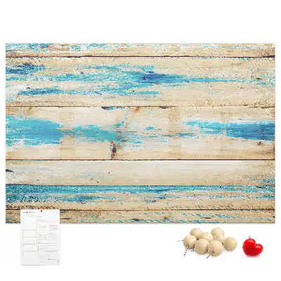 Korktafel mit Motiv Zerkratztes Holz