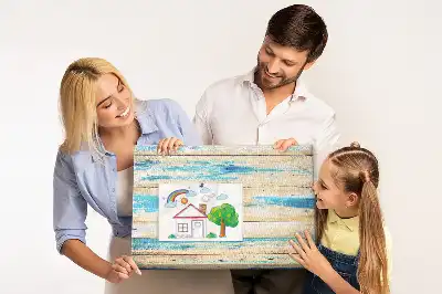 Korktafel mit Motiv Zerkratztes Holz