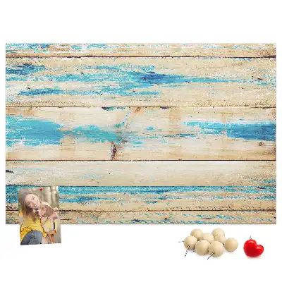 Korktafel mit Motiv Zerkratztes Holz