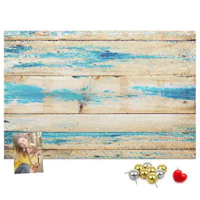 Korktafel mit Motiv Zerkratztes Holz