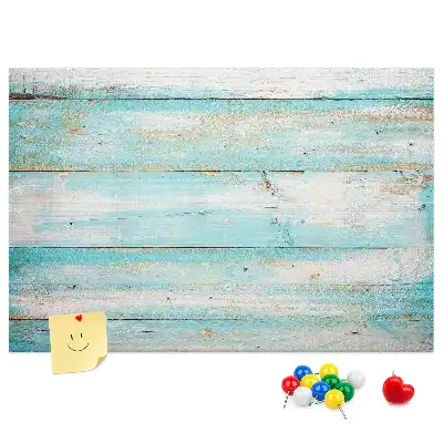 Bedruckte Korkplatte Blaue Bretter