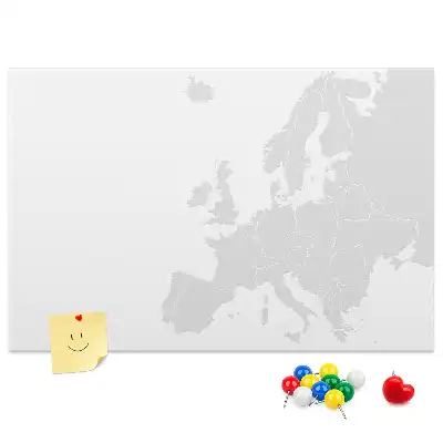 Pinnwand mit Einteilung des europäischen Kontinents