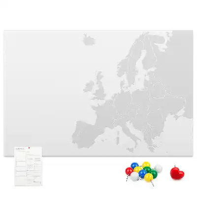 Pinnwand mit Einteilung des europäischen Kontinents