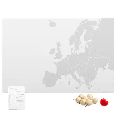 Pinnwand mit Einteilung des europäischen Kontinents