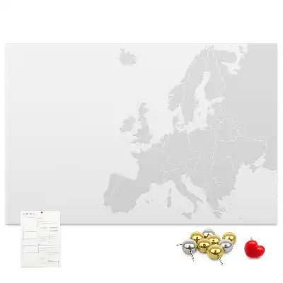 Pinnwand mit Einteilung des europäischen Kontinents