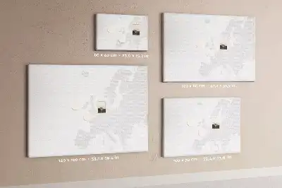 Pinnwand mit Einteilung des europäischen Kontinents