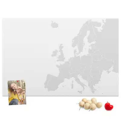 Pinnwand mit Einteilung des europäischen Kontinents