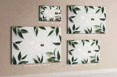 Bedruckte Korkplatte mit Blättermotiv