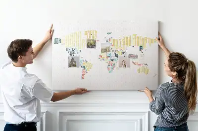 Bilder-Korktafel Ländernamen