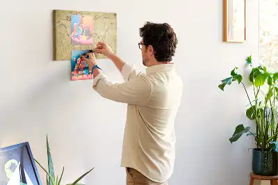 Bedruckte Korkplatte Gealterte Weltkarte für die Wand