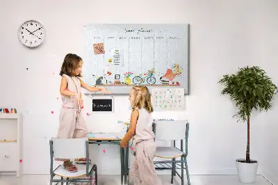 Bilder-Korktafel Wochenkalender für die Wand