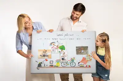 Bilder-Korktafel Wochenkalender für die Wand
